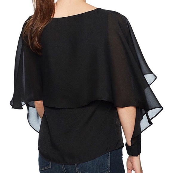 Lucca Couture Women’s Madelyn Flutter Cape Organza - Picture 2 of 8